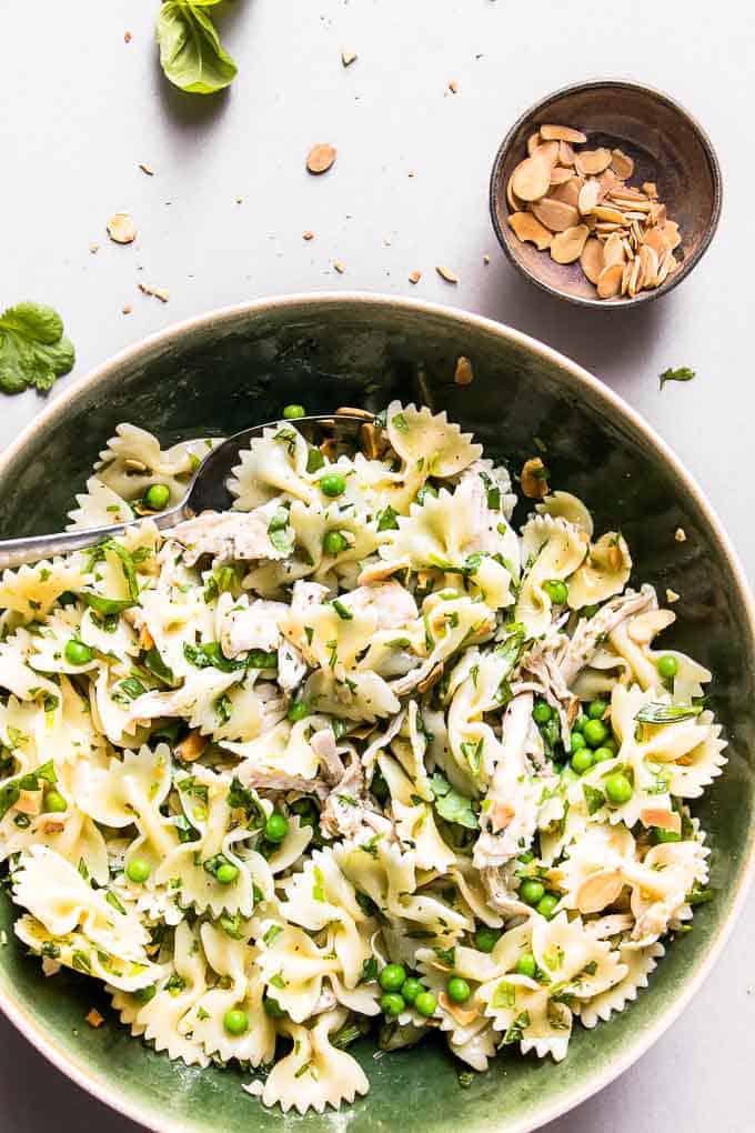 A quick and simple pasta salad that is perfect for healthy weeknight dinners.