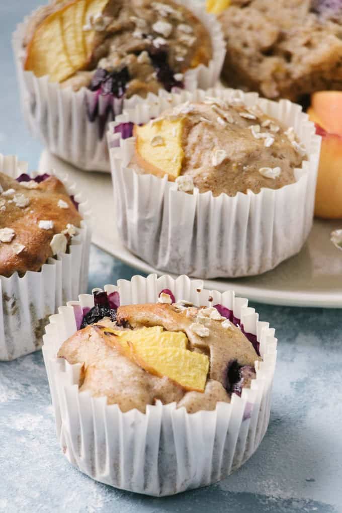 Simple Skinny Blueberry Buttermilk Muffins