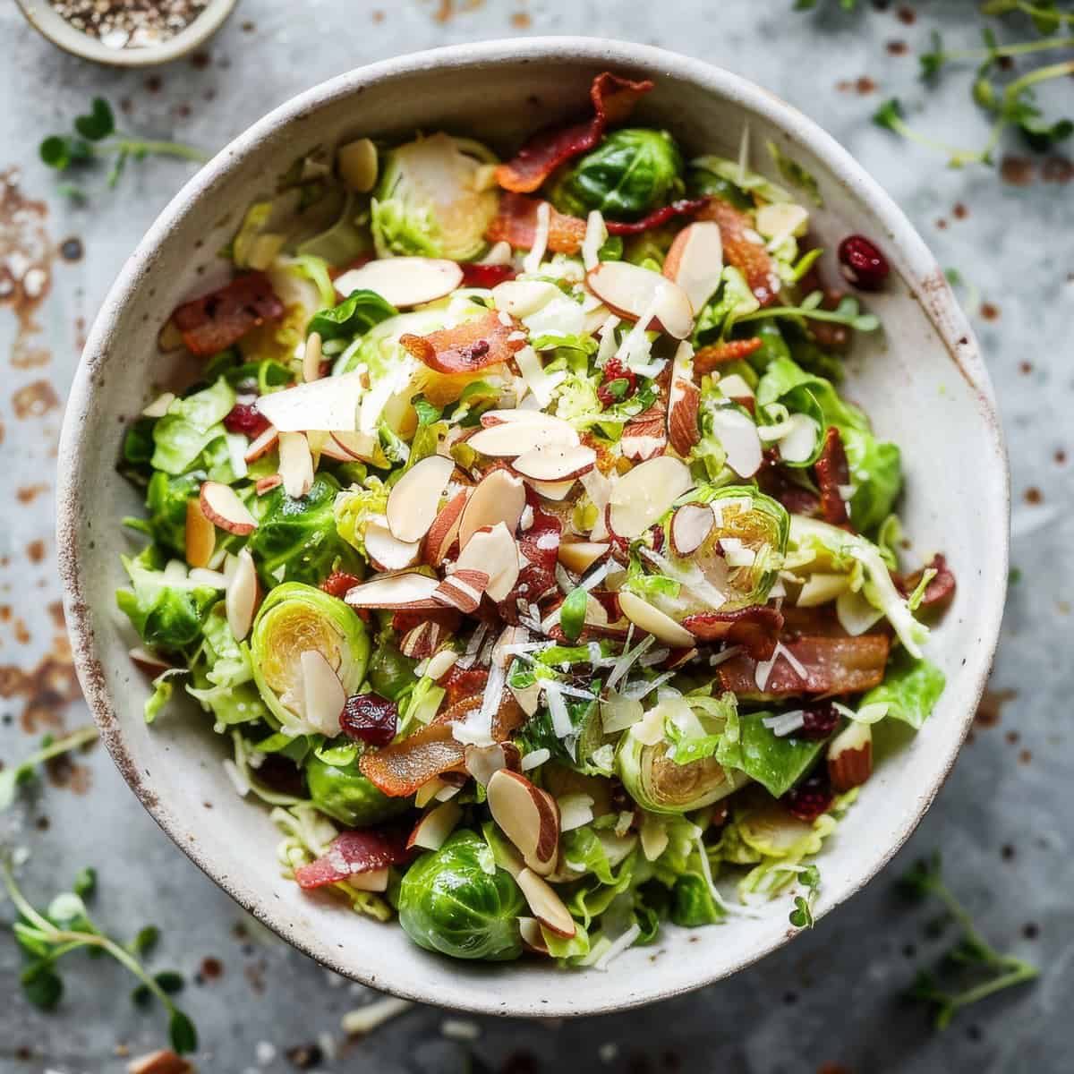 Easy Warm Brussel Sprout Salad with Bacon • Salted Mint