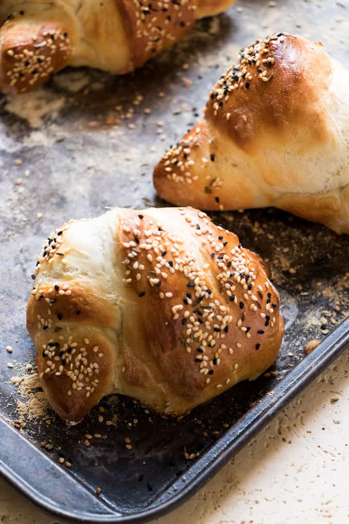 These rosemary seeded bread knots are are simple to make and are perfect for your holiday table or with a hearty soup.
