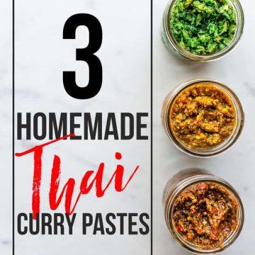Homemade Thai Curry Paste with text overlay.