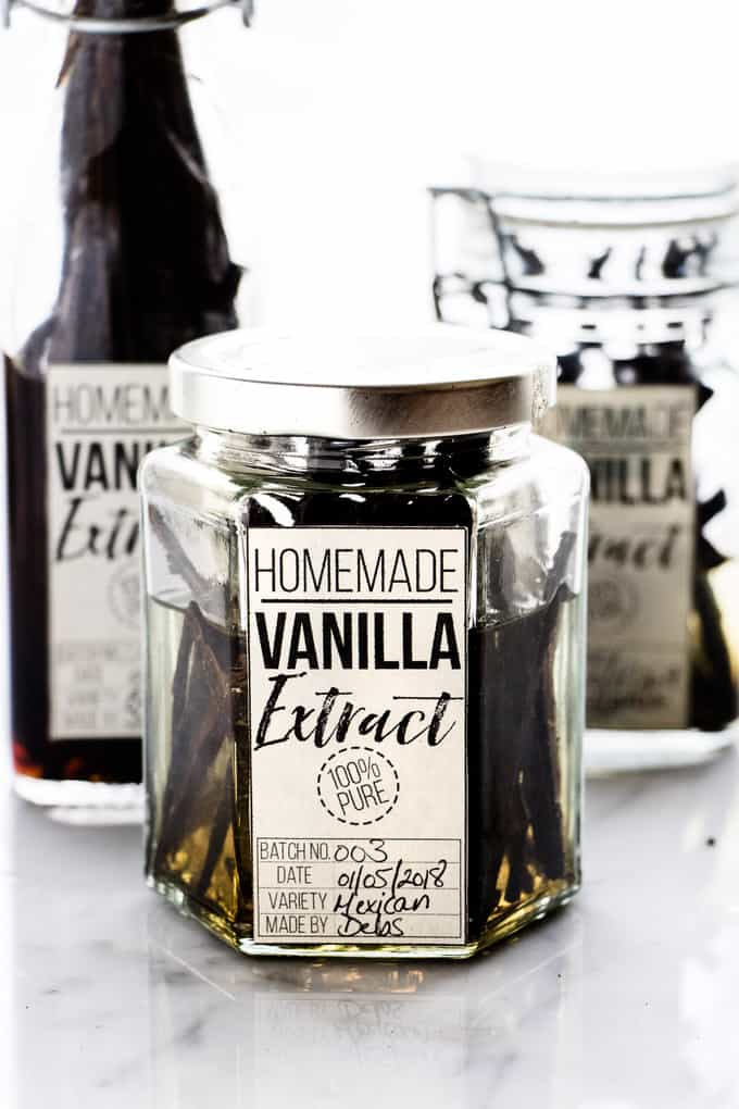 Printable and Free Homemade Vanilla Extract Labels