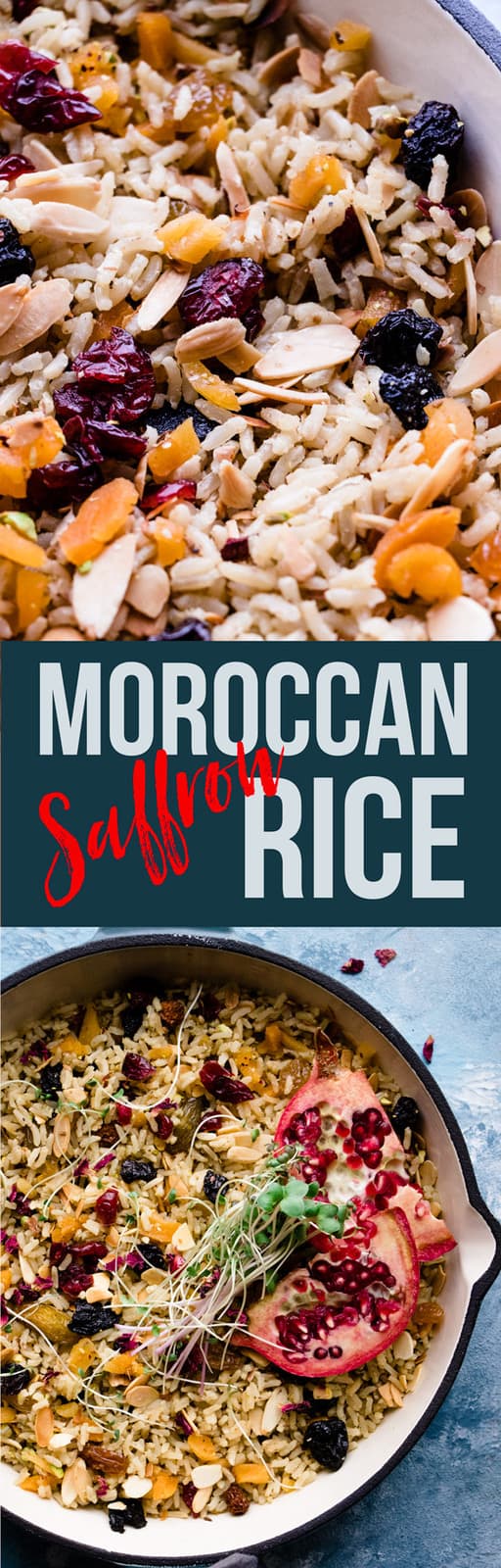 Moroccan rice pilaf with almonds.