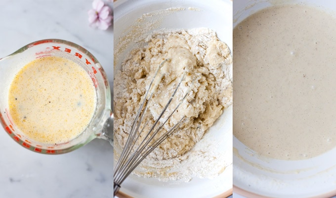 Step by step of baked donuts