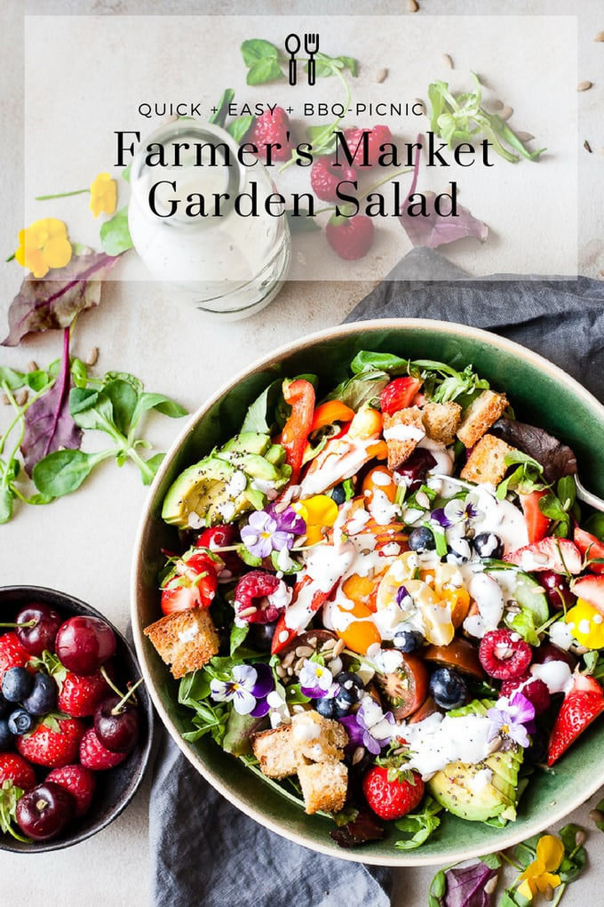 Garden Salad with text overlay.