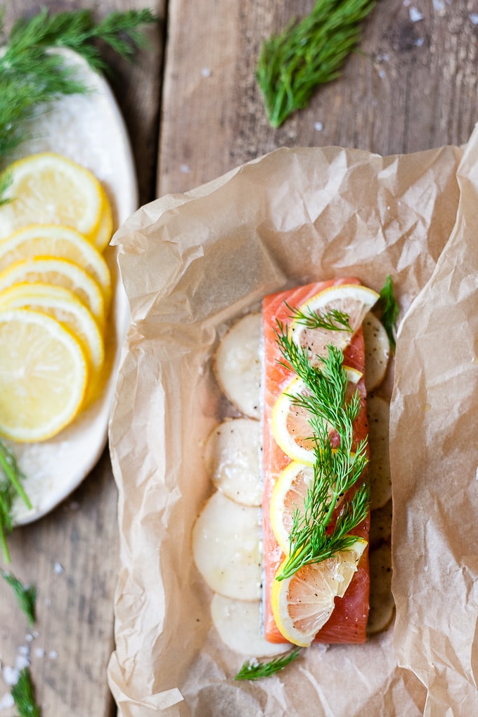 Lemon Butter Salmon in Parchment Paper Recipe - The Cookie Rookie®