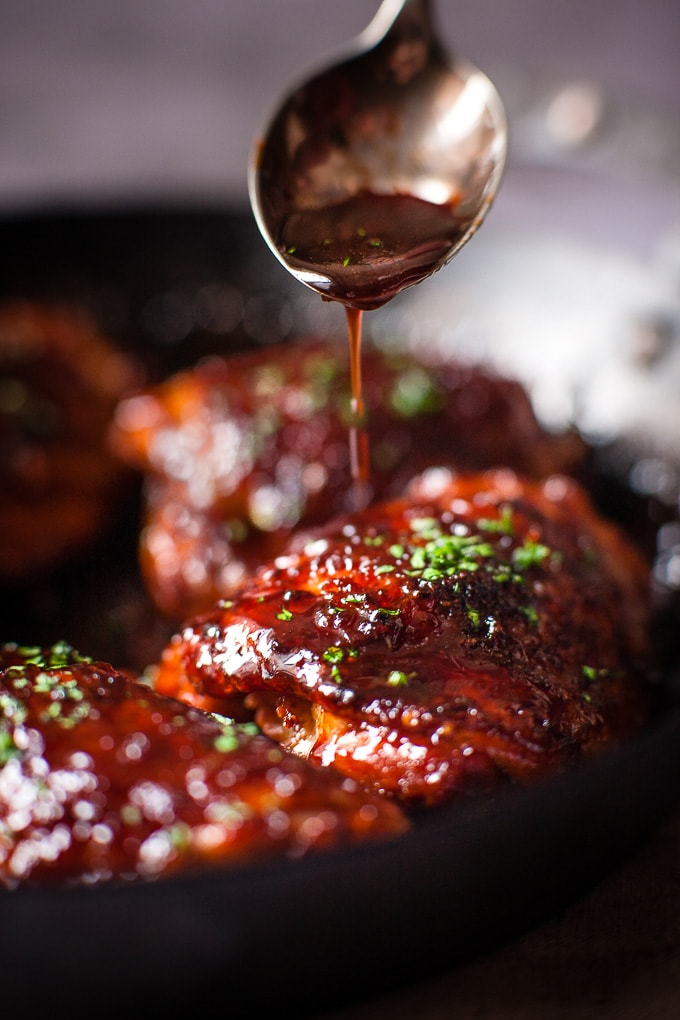 Honey garlic baked chicken with rice.