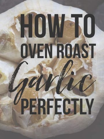 How to roast garlic with text overlay.