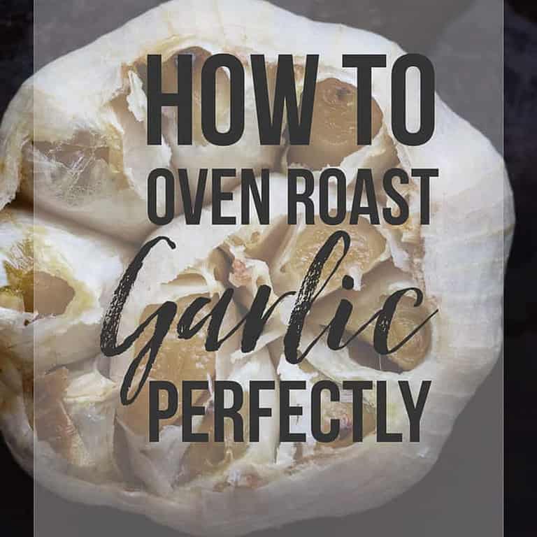 How to roast garlic with text overlay.