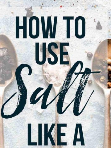 How to use salt.