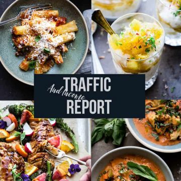 Food blog traffic and income report.