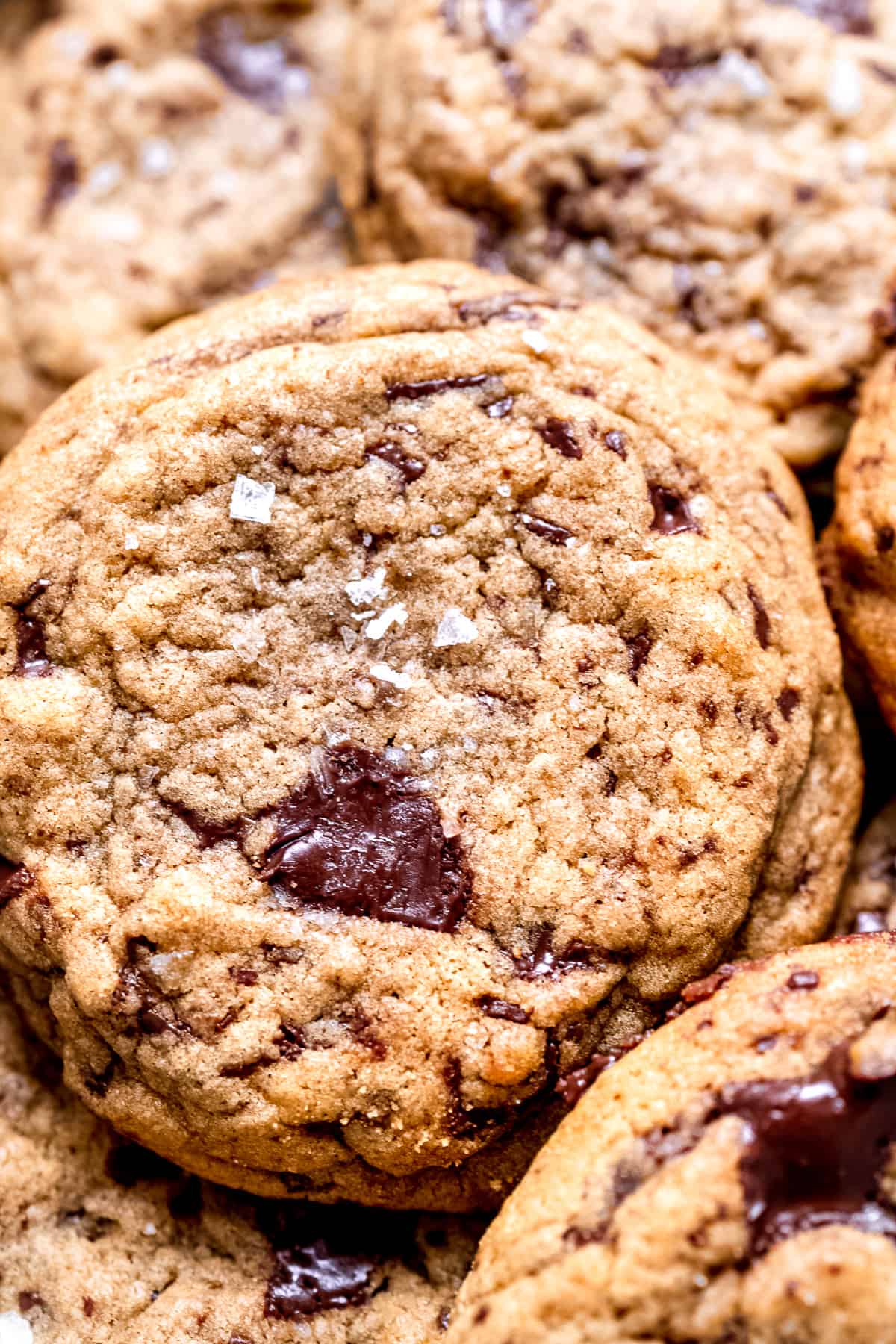 Cardamom Chocolate Chip Cookies with sea salt.