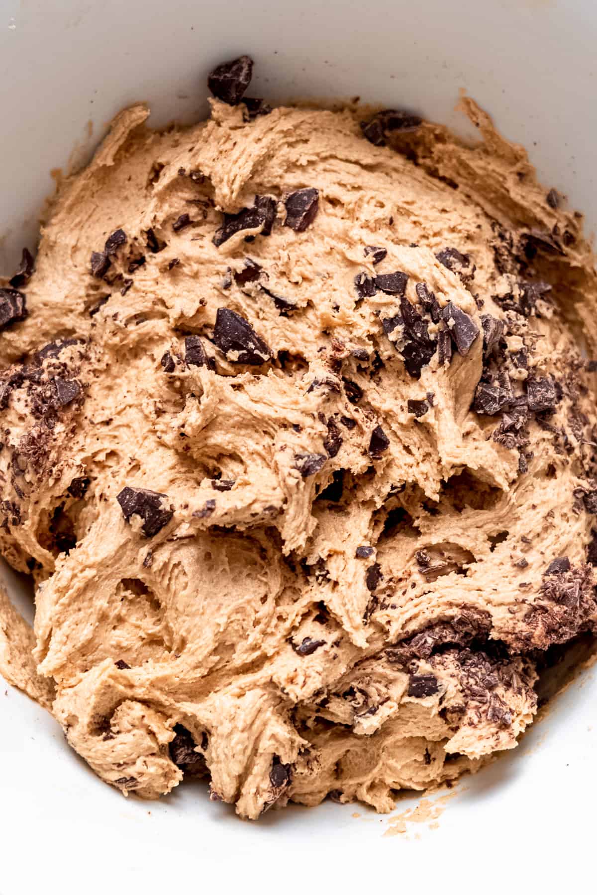 Cookie dough with chocolate and cardamom.