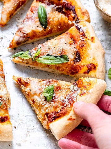 Homemade pizza dough base.