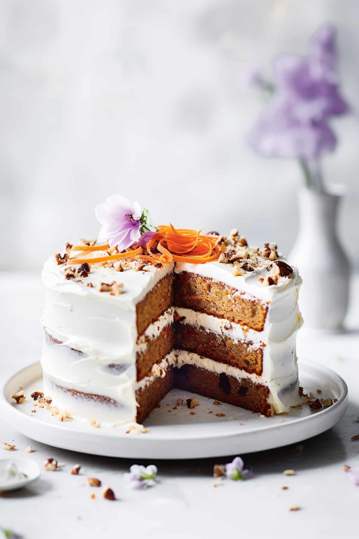 Easy Carrot Cake with Cream Cheese Frosting - Just so Tasty