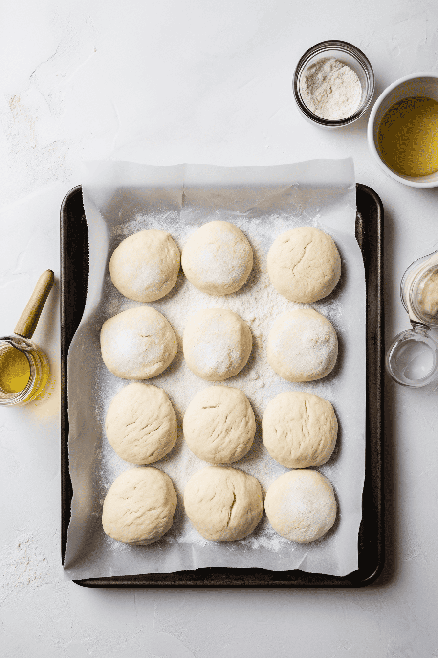 Thumbprint cookies on a baking tray.