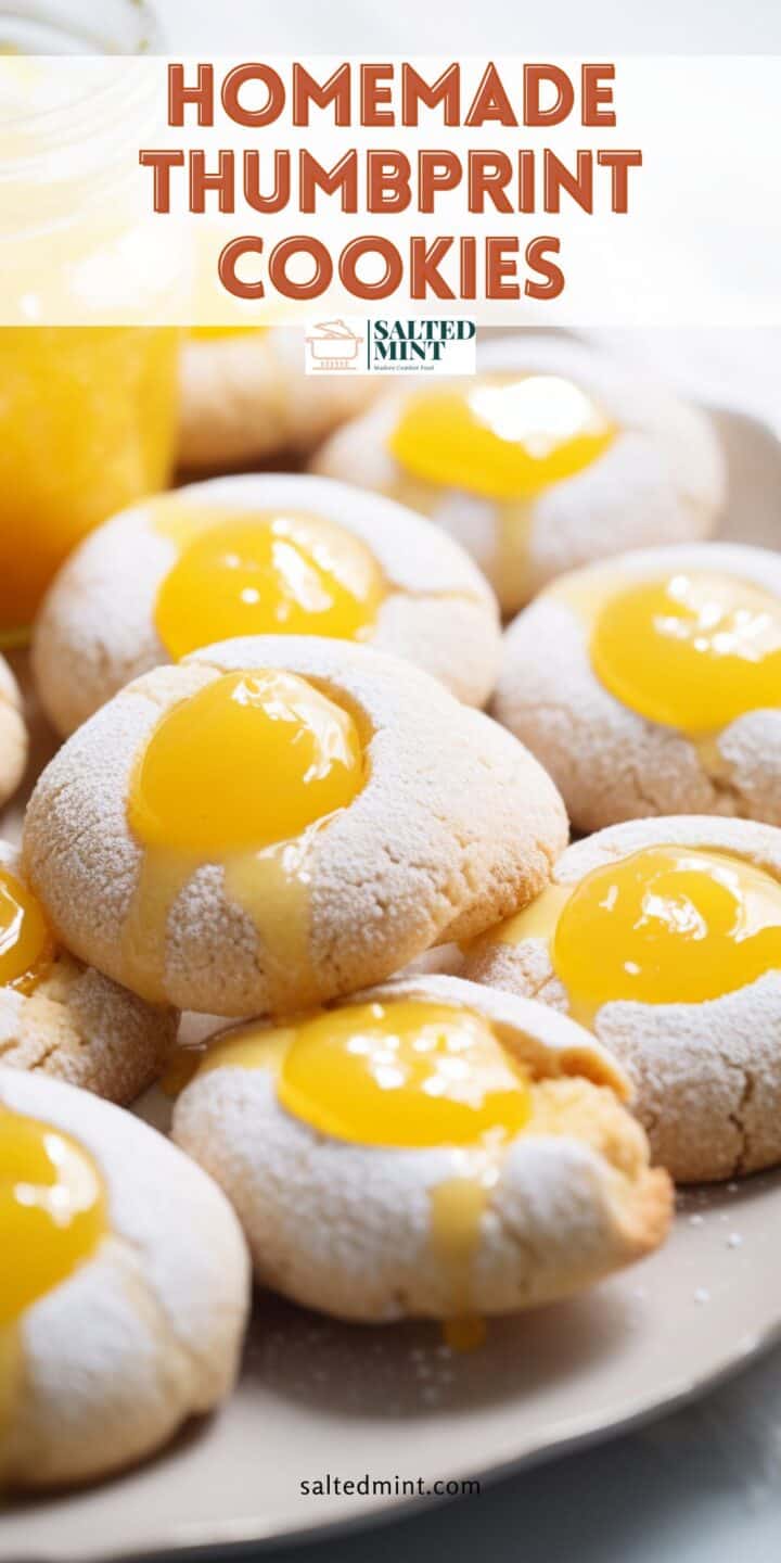 Lemon Curd cookies with text overlay.