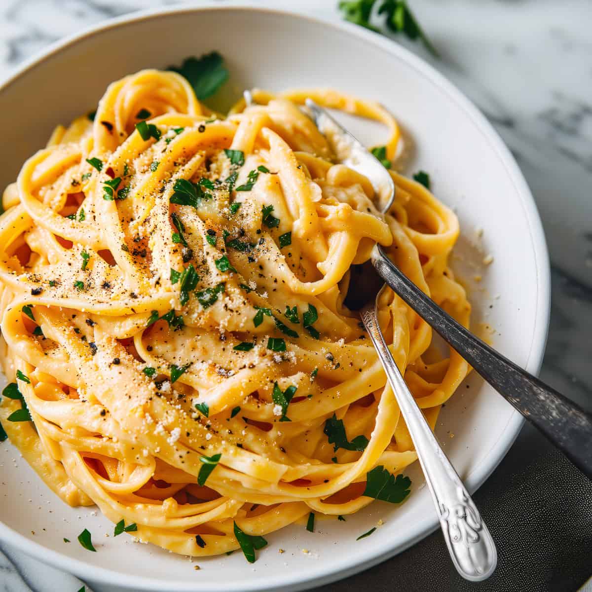 Pumpkin Alfredo Pasta  Jessica in the Kitchen