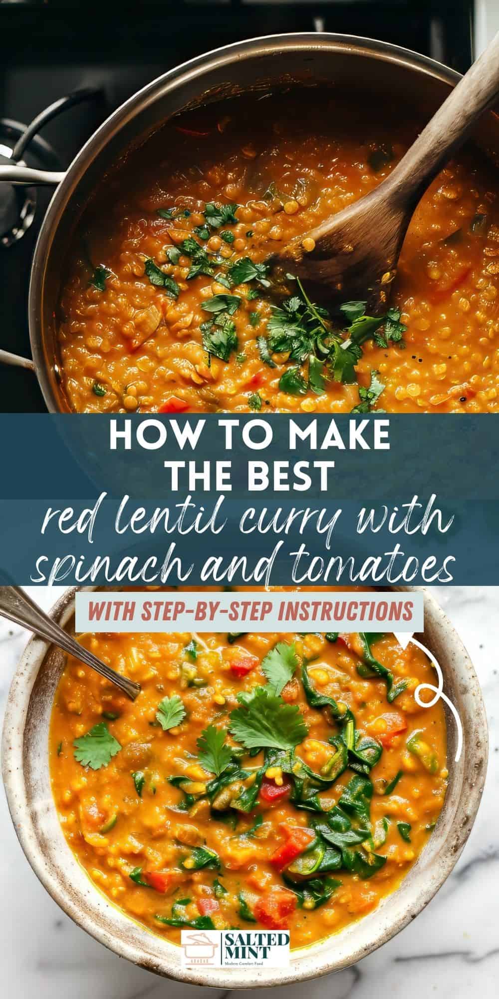 The BEST Easy Red Lentil Curry • Salted Mint