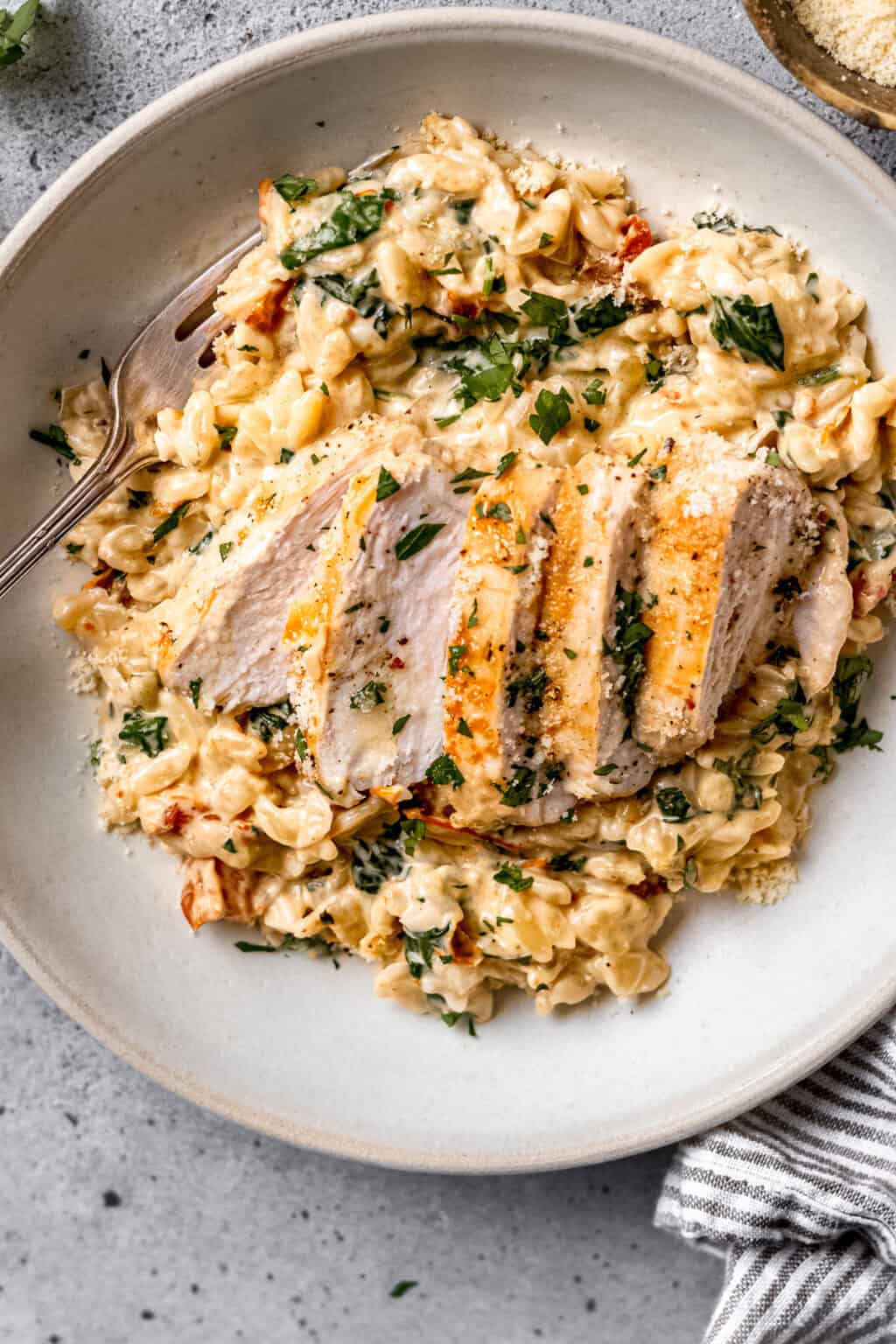 The Best Tuscan Chicken Orzo • Salted Mint