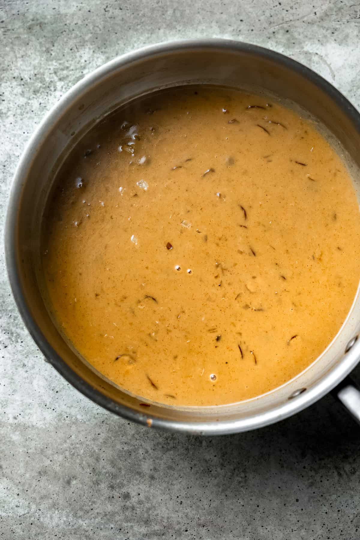 Hungarian mushroom soup with the sour cream added in.