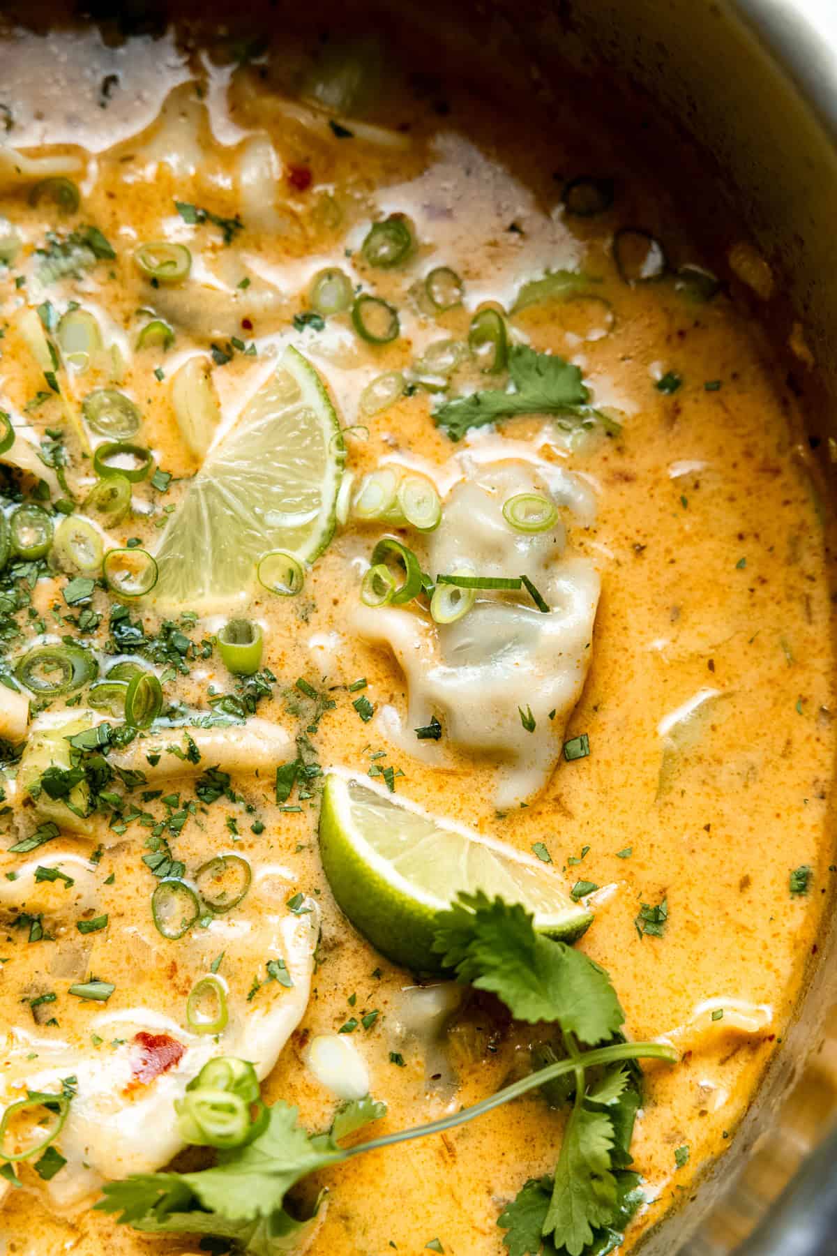 Add lime juice to the soup and stir well.